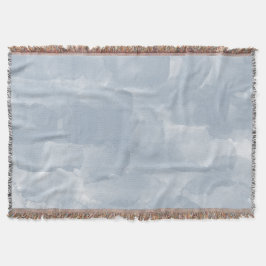 モダンほこりっぽい青い水色のブラシストローク スローブランケット