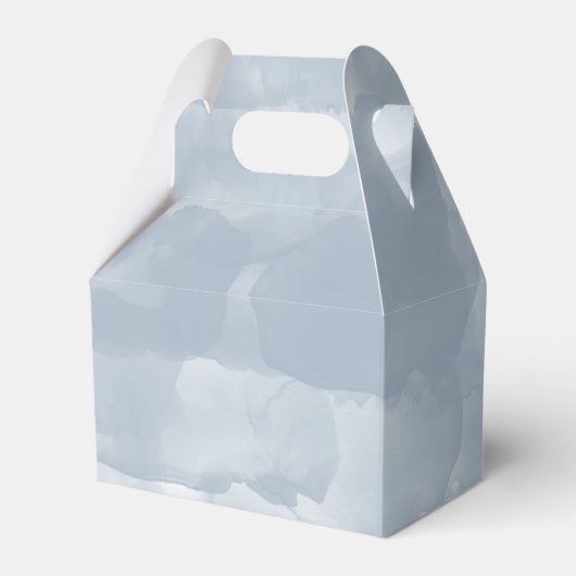 モダンほこりっぽい青い水色のブラシストローク フェイバーボックス (裏面サイド)