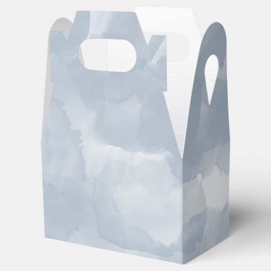 モダンほこりっぽい青い水色のブラシストローク フェイバーボックス (オープン)