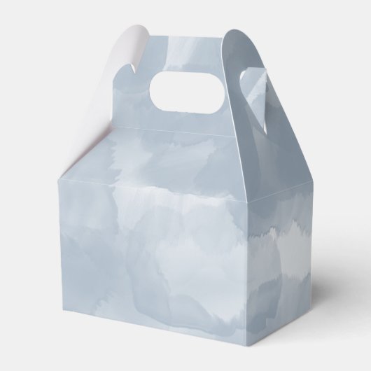 モダンほこりっぽい青い水色のブラシストローク フェイバーボックス (正面サイド)