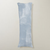 モダンほこりっぽい青い水色のブラシストローク ボディピロー (正面縦)