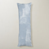 モダンほこりっぽい青い水色のブラシストローク ボディピロー (裏面 (縦))