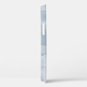 モダンほこりっぽい青い水色のブラシストローク Case-Mate iPhoneケース (裏面 / 右)