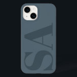 モダンほこりっぽい青イニシャルミニマルコンテンポラリー Case-Mate iPhone 14ケース<br><div class="desc">ダスティモダンブルーイニシャルモノグラミニマルムの電コンテンポラリー話ケースデザイン。</div>