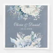 モダンほこりっぽい青結婚い花 (正面)