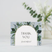 モダンほこりっぽいBlUe水の色の緑 ポストカード (スタンド正面)