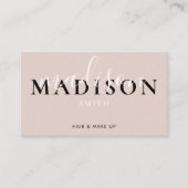 モダンほこりエレガントバラピンクトレンディー 名刺 (正面)