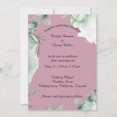 モダンほふくピンクのペリウィンクル結婚式招待状 招待状 (正面)