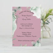 モダンほふくピンクのペリウィンクル結婚式招待状 招待状 (スタンド正面)