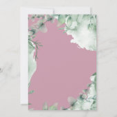 モダンほふくピンクのペリウィンクル結婚式招待状 招待状 (裏面)