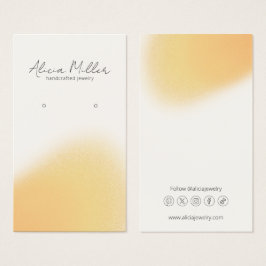 モダンぼやけミニマル黄色イヤリング表示カード
