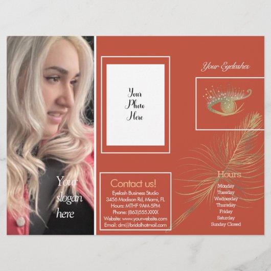 モダンまつげサービス セッション パンフレット フライヤー (裏面)