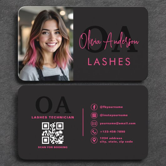 モダンまつげテックQRコード写真 名刺