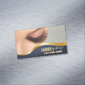 モダンまつ毛エクステンション美しいメイクアップアーティストラッシュ マグネット名刺 (インサイチュ)