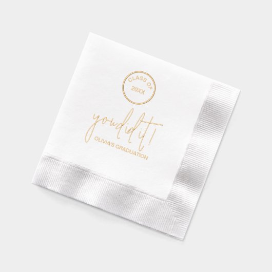 「モダンやった」卒業 箔ナプキン (左)