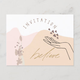 モダンやる気を起こさせるイベント招待状 インビテーションポストカード