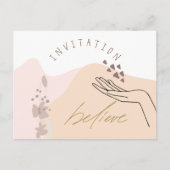 モダンやる気を起こさせるイベント招待状 インビテーションポストカード (正面)