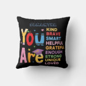 モダンやる気を起こさせる前向き確認 クッション (裏面)