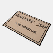 モダンようこそ – ish/personalize ドアマット (アングル)