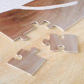 モダンよくはしゃぐシンプルエレガントChic Pet Photo ジグソーパズル (側面)