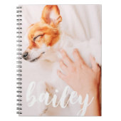 モダンよくはしゃぐシンプルエレガントChic Pet Photo ノートブック (正面)