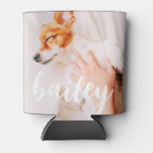 モダンよくはしゃぐシンプルエレガントChic Pet Photo 缶クーラー (正面)