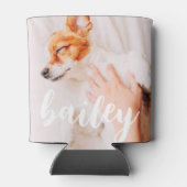 モダンよくはしゃぐシンプルエレガントChic Pet Photo 缶クーラー (裏面)