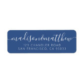 モダンよくはしゃぐシンプルScript差出人住所 ラベル (正面)