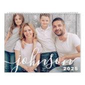 モダンよくはしゃぐシンプルScript Family Photos カレンダー (カバー)