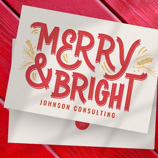 モダンよくはしゃぐメリーBright Chrimas Business シーズンカード