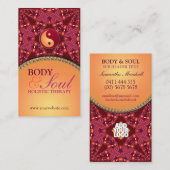 モダンろうけつ染めニューエイジホリスティック名刺 名刺 (正面/裏面)