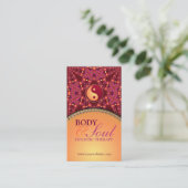 モダンろうけつ染めニューエイジホリスティック名刺 名刺 (スタンド正面)