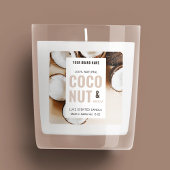 モダンろうそく壺の写真付き製品ラベル スクエアシール