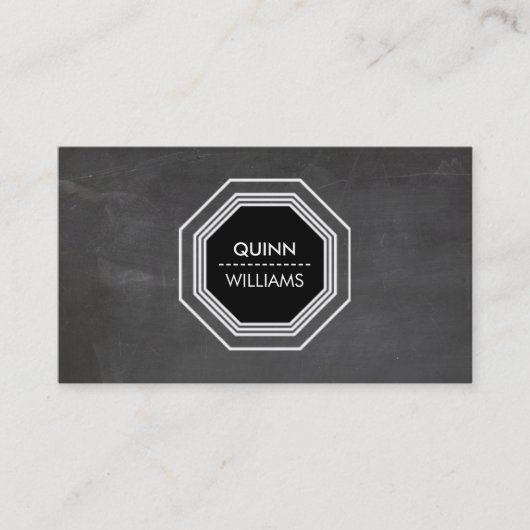 モダンアイコンクールロゴ八角形 名刺 (正面)