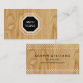 モダンアイコンシンプルロゴOctogon幾何学木製 名刺 (正面/裏面)