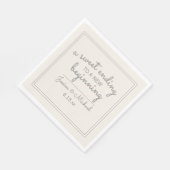 モダンアイボリークリーム結婚ズスウィートエンディングニューベギン スタンダードランチョンナプキン (角)