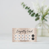 モダンアイボリーグリッター美しいサロンスパロイヤリティ ロイヤリティカード (スタンド正面)