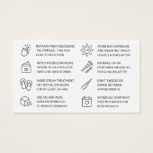 モダンアイボリーシンプル眉毛スレッディングアフターケア (裏面)