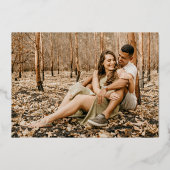 モダンアイボリーバラ金ゴールド2光結婚箔 箔招待状 (裏面)