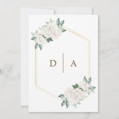 モダンアイボリーフローラヌエストラスペインのボダ結婚ズ 招待状 (裏面)