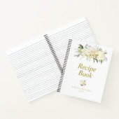 モダンアイボリーフローラレシピ書 ノートブック (内部)
