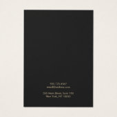 モダンアイボリーブラック縁どアリング表示カード (裏面)