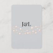 モダンアイボリーブラッシュロマンティックパールニュートラルウェディング エンクロージャーカード (裏面)