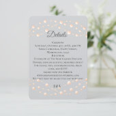 モダンアイボリーブラッシュロマンティックパールニュートラルウェディング エンクロージャーカード (スタンド正面)