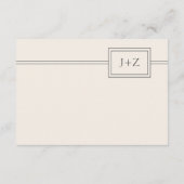 モダンアイボリーミニマルモノグラムQRコード詳細 エンクロージャーカード (裏面)