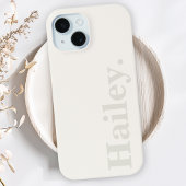 モダンアイボリー白ミニマルコンテンポラリー Case-Mate iPhoneケース