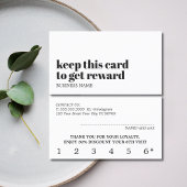 モダンアイボリー白黒美しいはっきりしたサロン ロイヤリティカード