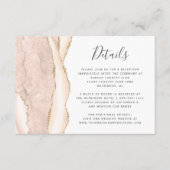 モダンアイボリー金ゴールドアゲ結婚ート詳細 エンクロージャーカード (正面)