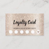 モダンアイボリー金ゴールドグリッター美しいサロンスパ ロイヤリティカード (正面)
