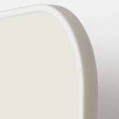 モダンアイボリー金ゴールドスクリプトモノグラム ピックルボールラケット (左詳細)